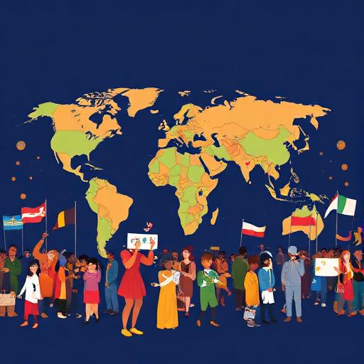 AI Generated Illustration for How Many Countries and People Are in the World Today?
