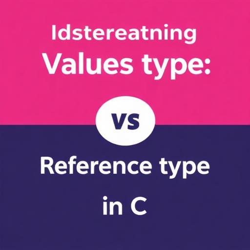 AI Generated Illustration for Understanding Values Type vs Reference Type in CExplained