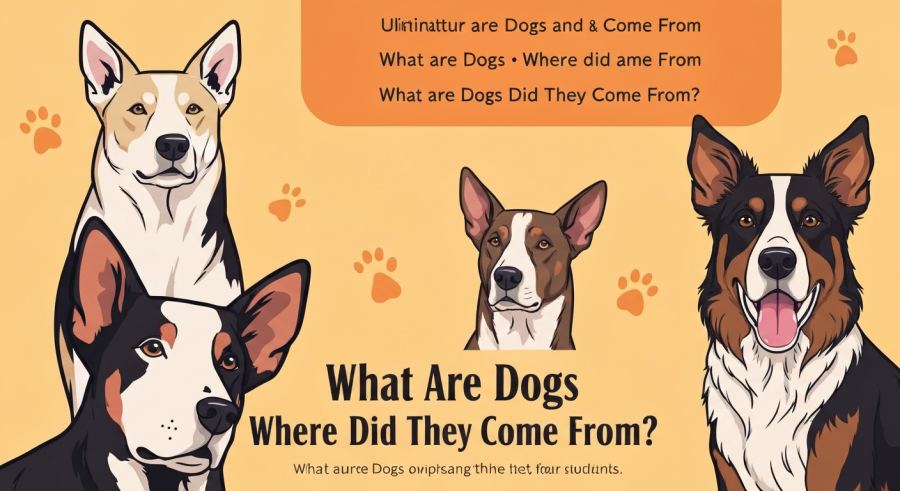 AI Generated Illustration for What Are Dogs and Where Did They Come From?