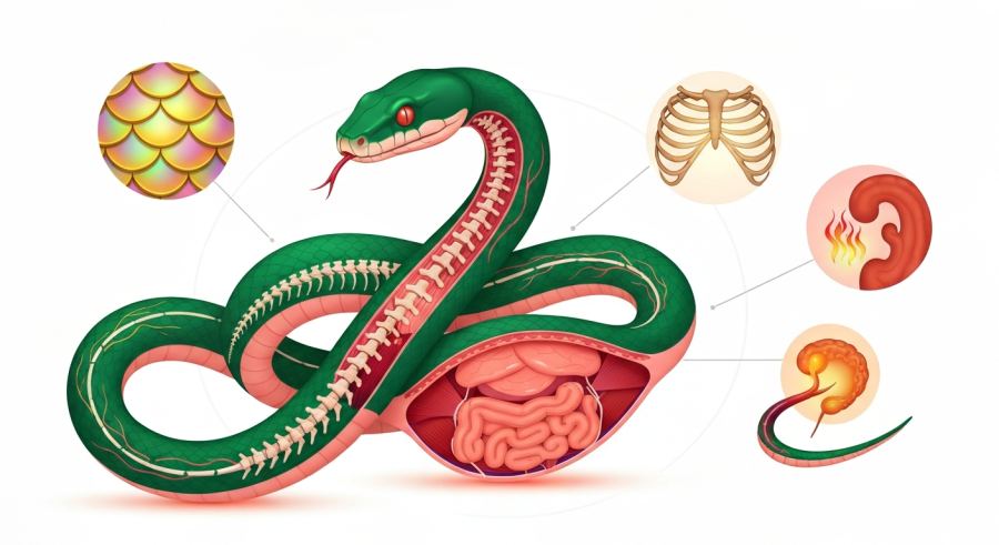 AI Generated Illustration for What Is a Snake and How Do They Work Biologically?