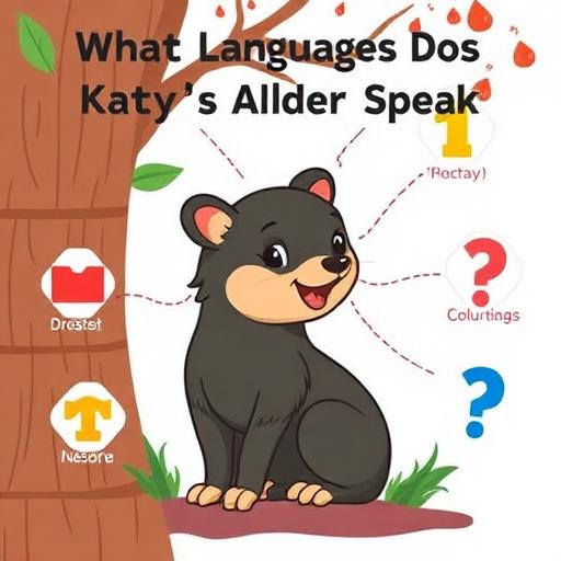 AI Generated Illustration for What Languages Does Katy's Alder Speak Explained