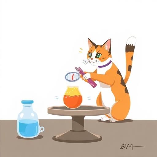 AI Generated Illustration for Why Do Cats Knock Things Off Tables? The Real Reason