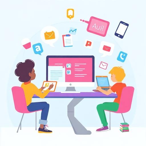 AI Generated Illustration for Exploring Digital Communication for Young Students
